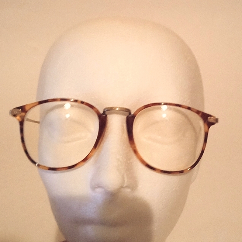 Vintage Tortoise Optilunnets by Metzler with Gold Tone Accents Eyeglasses Frames